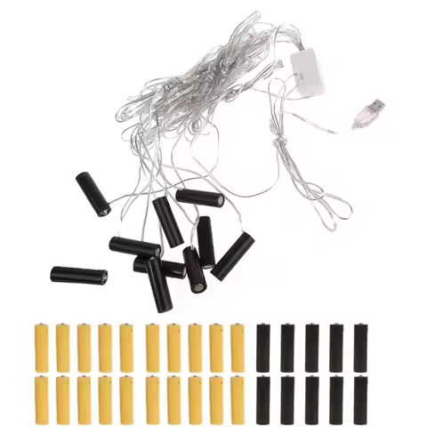 LR6 AA Battery Eliminators USB Power Supply Cable Adapter Replaces 1.5V AA Batteries for LED Lights 