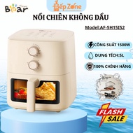 Bear AF-5H15 5L Oil-Free Fryer, 1500W Capacity, Fast Heating, Evenly Cooked Food - Zone Stove