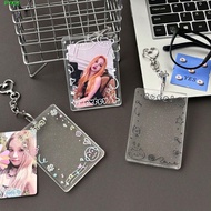 PYXIS Acrylic Photocard Holder, 2.7x4.1 Inch Transparent Photo Card Case, Picture Display Stand with