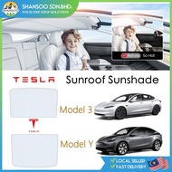 Tesla Model 3 Model Y Sunroof Sunshade Curtain Highland Nano Silver Coating 98% UV Blocking Tesla Ro