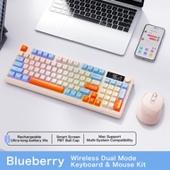 【FREEWOLF M96】 Wireless Keyboard and X7 Mouse Set| 96-Keys PBT | Dual-Mode 2.4G/BT | RGB Lighting | 