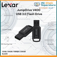 Lexar JumpDrive V400 USB 3.0 up to 100MB/s (32GB /64GB /128GB / 256GB) Flash Drive - Black