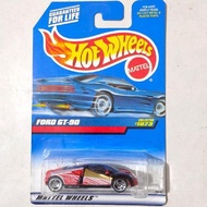 MERAH Hotwheels Hot Wheels Ford GT90 GT 90 red black 1999 base & iron body