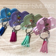 3D cloud name keychain customise, customize personalize class tag gift kids Christmas Birthday Valentine Friendship