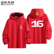 Ferrari Fleet F1 Rider Racing Number Leclair No. 16 Hamilton No. 44 Car Fan Soft Shell Jacket Men Wo