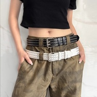 Belt Women 2026 New Style White Belt y2k American Retro Punk Young Man Decoration Matching Jeans Bel
