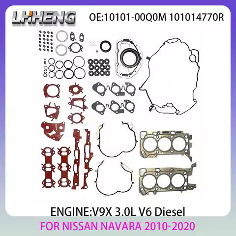 V9X Cylinder Head Full Gasket Set For Nissan Navara D40 STX550 Pathfinder R51 Ti550 3.0L 3.0 L T V6 