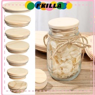 FKI Wood Lids Wooden Bottle Sealing Caps Compatible Canning Storage