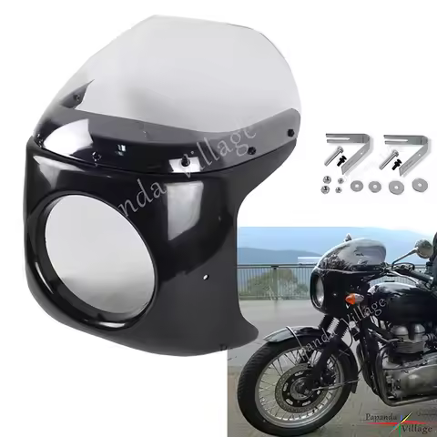 Cafe Racer 7" Motorcycle Headlight Fairing Windshield For Honda CB CM CL GL CX SL Kawsaki EN VN KZ 3