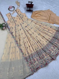 [PRE-ORDER] 2025 AUG READYMADE WOMENS ANARKALI PUNJABI SUIT WITH EMBROIDERY SEQUINS WORK SIZE M TO 2