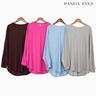 Panda Eyes Waffle Batwing Blouse CLO-CNWJ1117BL
