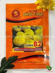 Hạt giống vạn thọ Mỹ F1 cao lỡ vàng chanh Super B2 (Bông to nhụy xanh cổ lùn) Rồng vàng 1g