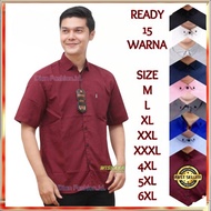 KEMEJA HEM Men's Plain Shirts Casual Shirts Men's Shirts Short Shirts Jumbo Shirts XXL XXXL