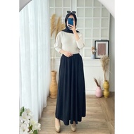 ♔Vafe Skirt by Rokgaliya | rok lebar | rok waffle | rok daily jumbo bb 40-90 kg