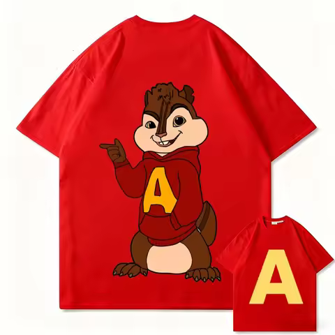 Alvin and Chipmunks: The Squeakquel T-shirt, children's double-sided printed shirt can be used for B