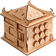 House of Dragon Puzzle Box - 3D Escape Game Money Box - Brain Teaser Puzzle for Adults & Teens - Woo
