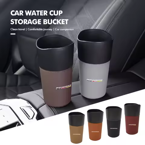 For BMW Car Garbage Can Cup Holder Multifunctional Bottle Organizer Umbrella Storage Box 1 3 5 Serie