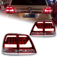 AKD Car Styling for Toyota Land Cruiser Tail Lights 2006-2015 LC200 LED Tail Lamp DRL Signal Brake R