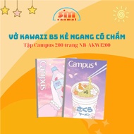 Tập Campus 200 Trang NB-AKWI200 Định Lượng 70g/m2 Tập 4 Ly Kẻ Ngang Văn Phòng Phẩm Sao Mai V4010187