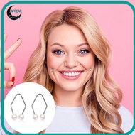 APPEAR 1 Pair Dimple Maker for Cheeks, Easy to Wear Facial Beauty Tools Dimple Trainer, Pearl Alloy 