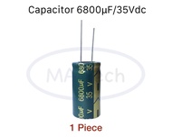 6800uf 35V capacitor 6800uF/35Vdc คาปาซิเตอร์ 6800uF35V ขนาด 18.0x35.0 mm จำนวน 1 ชิ้น