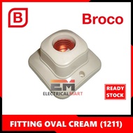 Ceiling Fitting Oval CreamBroco (1211) Ceiling Lamp Holder Socket Lamp E27 Original Wholesale