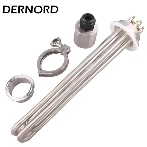 DERNORD 2"Tri Clamp Brewing Heating Element 220V/380V 3kw 4.5kw 6kw 9kw 12KW SUS304 Immersion Water 