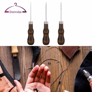 deevoka 3 Pieces Sewing Awl Leather Awl Tool Portable Supplies Nonslip Compact