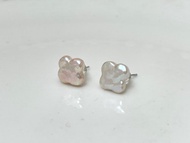 巴洛克花朵 天然淡水珍珠 巴洛克珍珠 炫彩 耳環