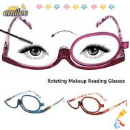 EMILEE +1.50~+4.0 Diopter Rotating Makeup Reading Glasses Eyewear Vision Care Woman Magnifying Glass