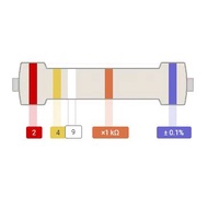 Metal Film Resistor DIP 1/4W Color Ring 0.1% Precision 180k/200k/220k/240k/249k/250K