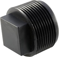 Caplugs QTP51KA1 Plastic Square Head Threaded Plug. TPN-5, PE-HD, to Plug NPT Thread Size 3/8-18", B