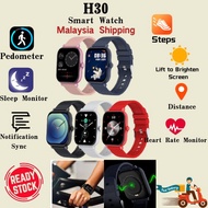 Ready Stock！！H30 Smartwatch 1.75 Inch Full Touch DIY Watch Face Smart Watch GTS 2 Fitness Bracelet 多功能智能手表