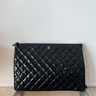 Chanel classic vintage black leather wallet pouch clutch mini bag handbag 經典中古復古絕版香奈兒小香黑色手拿包化妝袋#710