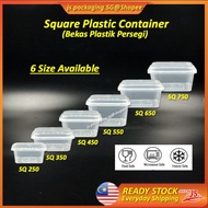Sq 250/350/450/550/650/750 Square Disposable Plastic Food Container/Square Tissue/Used Square Plasti