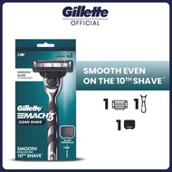 Gillette Mach 3 Clean Shave x Free Fire Edition - 1 Razor Handle + 1 Razor Blade / Refill