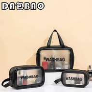 Waterproof TPU Cosmetic Skincare Wash Zip bag Transparent Storage  Travel Beg Woman Perempuan  防水化妝包