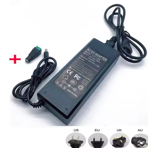 12V 8A 8 amp 96W DC EU/US UK AU POWER Supply ADAPTER Transformer LED Strip Light