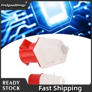 findgoodthings FTVOGUE Industrial 4-Pin Power Plug and Socket Set  32A 380-415V AC 3 Phase IP44 Rati