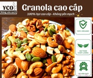 GRANOLA VIP KHÔNG YẾN MẠCH MIX 5 LOẠI HẠT ÓC CHÓ+ĐIỀU+HẠNH NHÂN+MACCA+HẠT BÍ SIÊU NGON-GKY