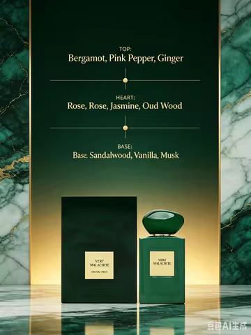 Vert Malachite EDP 3.4oz 100ml, Luxury Private Collection Green Woody Unisex Niche Fragrance, Green 