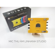Bộ Combo Mic Thu Âm Hát Livestream Soundcard XOX K10 2020 & Mic ISK AT100 thu âm chuyên nghiệp giá r