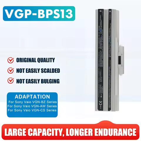 BPS13 silver and black Battery For SONY VAIO VGN-CS11S/P VGN-CS11S/Q VGN-CS11S/W VGN-CS11Z/R VGN-CS1