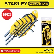 STANLEY 69-252 HEX KEY SET 8PCS IMPERIAL SIZE 1/16", 5/64" , 3/32" , 1/8" , 5/32" , 3/16" , 7/32" & 