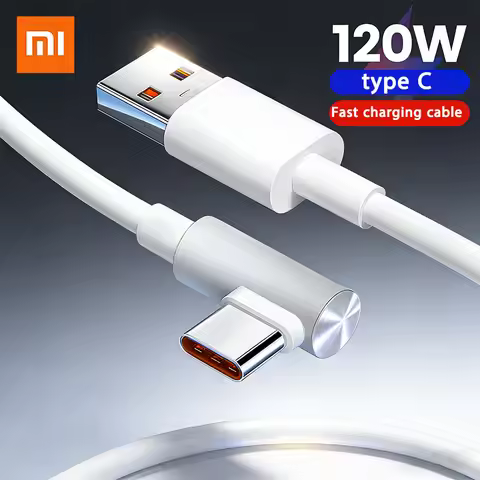 90°Elbow 67W 90W 120W Xiaomi USB Type C Fast Charging Cable For Mi 17 15 14 13 Ultra Redmi Note 12 P
