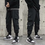 S-5XL Overalls Men's Hoop Multi-Pocket Large Size Trousers Street Wear Korean Version Versatile Hare