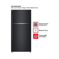 LG GR-H802HQHM | 602L Top Freezer Fridge in Black Metal Finish