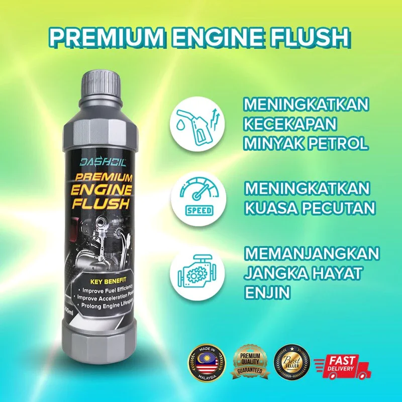 DASH OIL ENGINE FLUSH MINYAK CUCI ENJINE MOTOR KERATA FLUSH ENGINE OIL CUCI MINYAK HITAM ENGINE