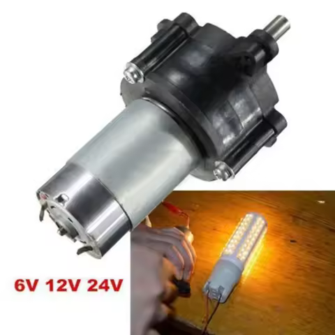 Wind DC Generator Hand Dynamo Hydraulic Test Generator Gear Motor DC 6V 12V 24V Motor Machine Supply