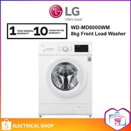 LG 8kg Front Load Washer WDMD8000WM / WD-MD8000WM / 9kg FB1209S6M Inverter with 6 motion Direct Driv
